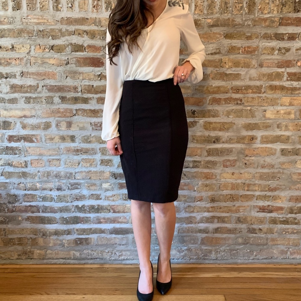 Black pencil skirt